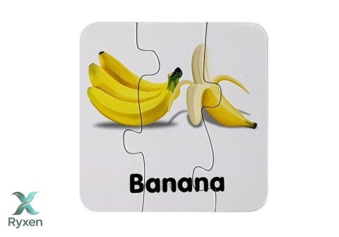 Puzzle Edukacyjne Układanka Owoce 10 Połączeń Nauka Angielskiego LEAN TOYS