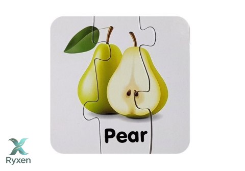 Puzzle Edukacyjne Układanka Owoce 10 Połączeń Nauka Angielskiego LEAN TOYS