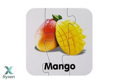 Puzzle Edukacyjne Układanka Owoce 10 Połączeń Nauka Angielskiego LEAN TOYS