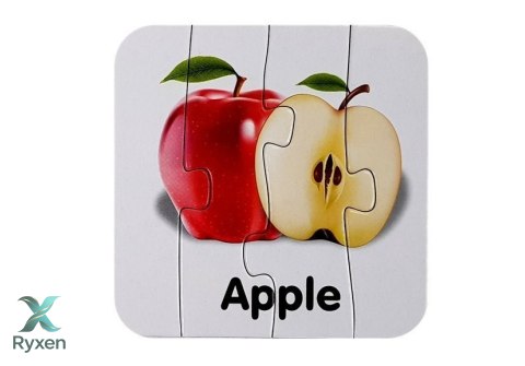 Puzzle Edukacyjne Układanka Owoce 10 Połączeń Nauka Angielskiego LEAN TOYS