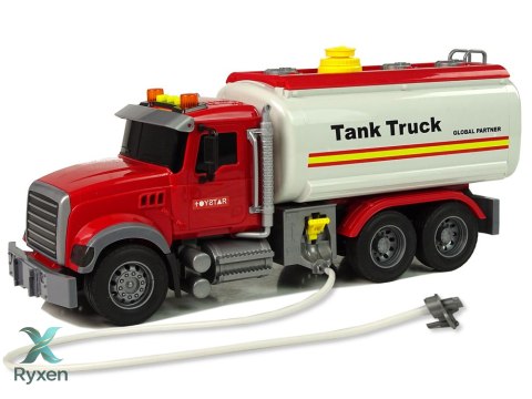 Samochód Ciężarówka Cysterna Biała Dźwięki Światła LEAN TOYS