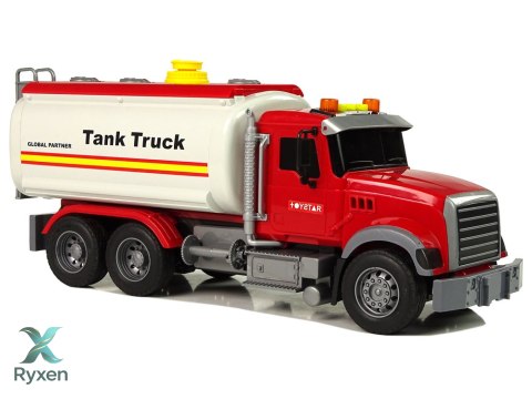 Samochód Ciężarówka Cysterna Biała Dźwięki Światła LEAN TOYS