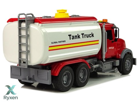 Samochód Ciężarówka Cysterna Biała Dźwięki Światła LEAN TOYS