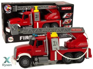 Samochód Ciężarówka Straż Pożarna Czerwona Woda Dźwięki Światła LEAN TOYS
