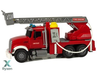 Samochód Ciężarówka Straż Pożarna Czerwona Woda Dźwięki Światła LEAN TOYS