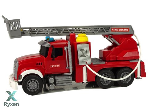 Samochód Ciężarówka Straż Pożarna Czerwona Woda Dźwięki Światła LEAN TOYS