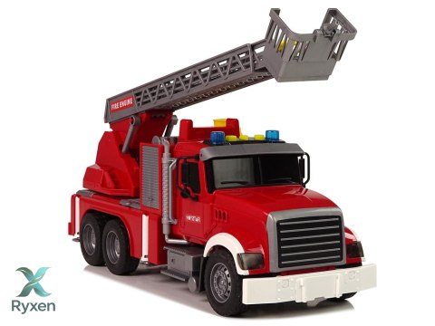 Samochód Ciężarówka Straż Pożarna Czerwona Woda Dźwięki Światła LEAN TOYS