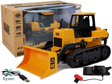 Spychacz Buldożer Koła Gąsiennicowe Zdalnie Sterowany Ruchem Gestem Ręki 2.4G 1:28 LEAN TOYS