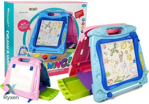 Tablica do Rysowania Dwustronna Pisaki Magnesy LEAN TOYS