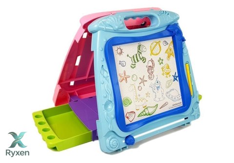 Tablica do Rysowania Dwustronna Pisaki Magnesy LEAN TOYS