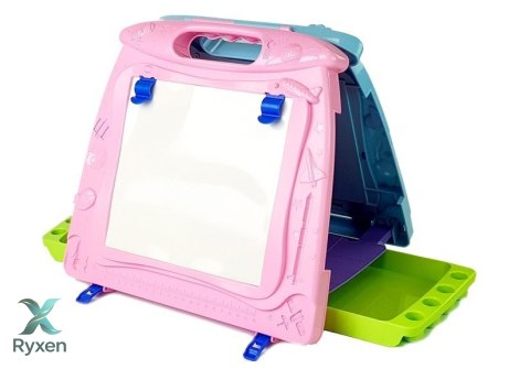 Tablica do Rysowania Dwustronna Pisaki Magnesy LEAN TOYS