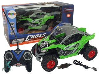 Terenowe Auto Cross Country Zdalnie Sterowane Pilot 27 MHz Zielone LEAN TOYS
