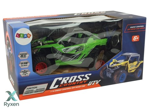 Terenowe Auto Cross Country Zdalnie Sterowane Pilot 27 MHz Zielone LEAN TOYS