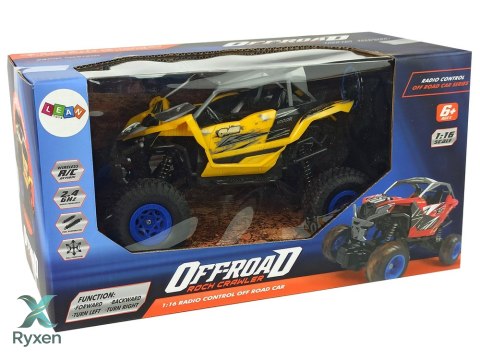 Terenowe Auto Off- Road Zdalnie Sterowane 2,4 GHz 1:16 Żółte LEAN TOYS