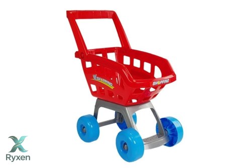 Zabawkowy Market z Wózkiem Kasa Fiskalna Skaner Artykuły Spożywcze Zakupy LEAN TOYS