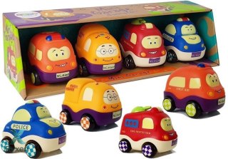Zestaw Autek Policja Ambulans dla Niemowlaka z Napędem 4el LEAN TOYS