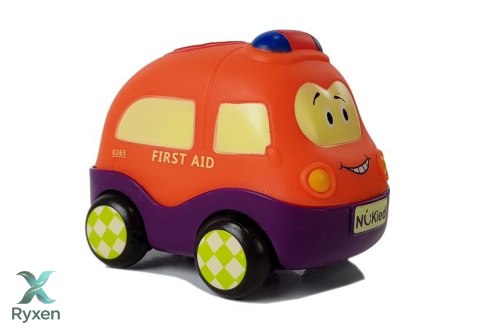 Zestaw Autek Policja Ambulans dla Niemowlaka z Napędem 4el LEAN TOYS