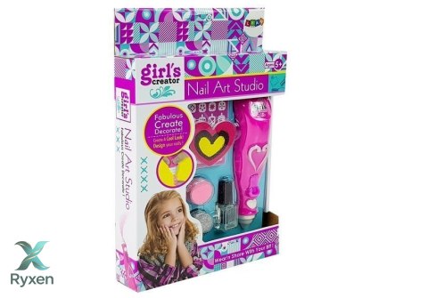 Zestaw Do Malowania Paznokci Brokat Dozownik Wzory LEAN TOYS