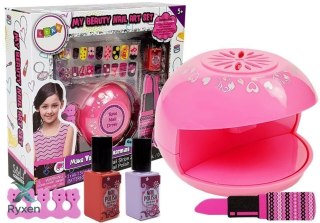 Zestaw Do Robienia Paznokci Lakier Suszarka Naklejki Różne Wzory LEAN TOYS