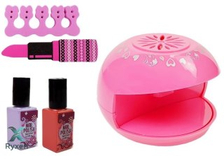 Zestaw Do Robienia Paznokci Lakier Suszarka Naklejki Różne Wzory LEAN TOYS