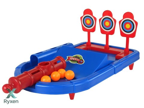Zestaw Gier Zręcznościowych 4w1 Koszykówka Piłka Nożna Tarcza Kręgle Wyrzutnia LEAN TOYS