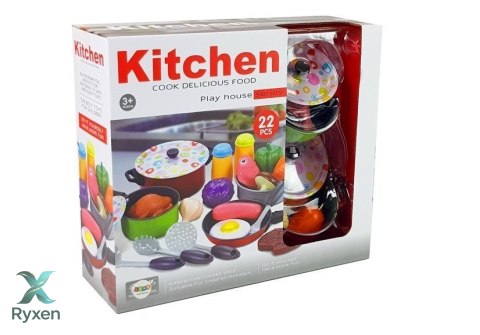 Zestaw Kuchenny Naczynia Kucharz 22 elementów LEAN TOYS