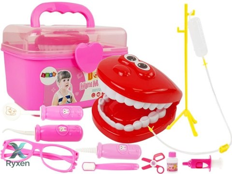 Zestaw Lekarski Mały Dentysta Akcesoria W Walizce Różowy LEAN TOYS