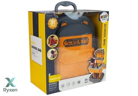 Zestaw Narzędzi W Plecaku Pomarańczowo Szary LEAN TOYS