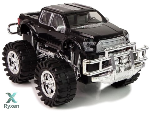 Zestaw Pojazdów Czarny Monster Truck Białe Laweta 58 cm LEAN TOYS