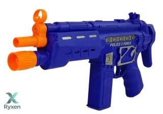 Zestaw Policyjny Pistolet Odznaka Granatowy Dźwięk Efekty Świetlne 37cm LEAN TOYS
