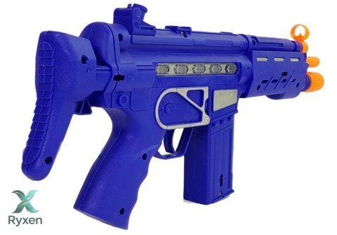 Zestaw Policyjny Pistolet Odznaka Granatowy Dźwięk Efekty Świetlne 37cm LEAN TOYS