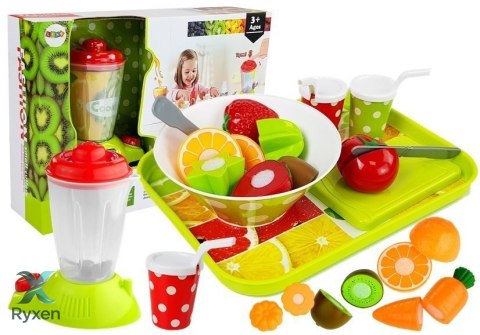 Zestaw Warzyw i Owoców z Blenderem na Baterie i Tacką LEAN TOYS