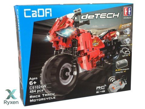 Zestaw klocków CADA Motocykl Zdalnie Sterowany 2.4G 484 elementy CADA