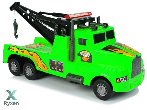 Auto Ciężarówka Holownik Pomoc Drogowa 1:10 Lina Zielona LEAN TOYS