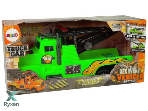 Auto Ciężarówka Holownik Pomoc Drogowa 1:10 Lina Zielona LEAN TOYS