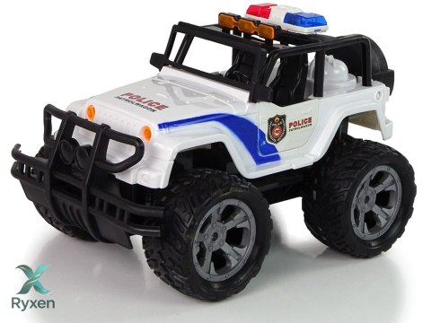 Auto R/C Policja Jeep Policyjny 1:14 Zdalnie Sterowane Efekty Świetlne LEAN TOYS