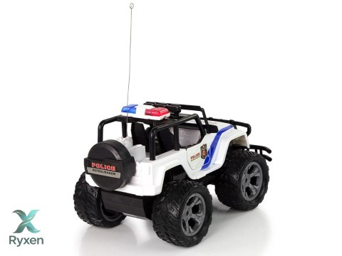 Auto R/C Policja Jeep Policyjny 1:14 Zdalnie Sterowane Efekty Świetlne LEAN TOYS