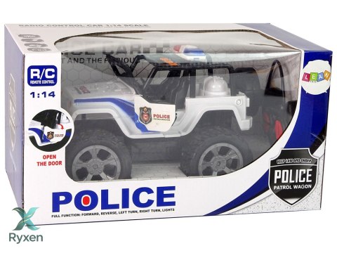 Auto R/C Policja Jeep Policyjny 1:14 Zdalnie Sterowane Efekty Świetlne LEAN TOYS
