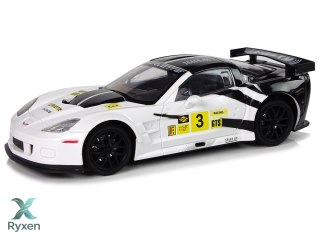 Auto Sportowe Wyścigowe R/C 1:18 Corvette C6.R Biały 2.4 G Światła LEAN TOYS