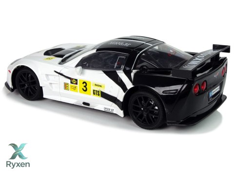 Auto Sportowe Wyścigowe R/C 1:18 Corvette C6.R Biały 2.4 G Światła LEAN TOYS