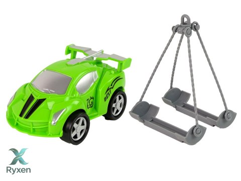 Ciężarówka Laweta Pomoc Drogowa Holownik 1:16 Zielona Dźwięk Światła LEAN TOYS