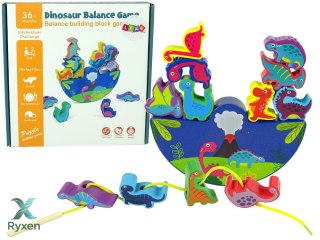 Drewniana Gra Dinosaur Balance Game Dinozaury Zręcznościowa LEAN TOYS