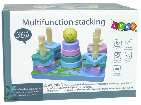 Drewniane Klocki Sorter Morski Świat Koraliki Edukacyjne LEAN TOYS