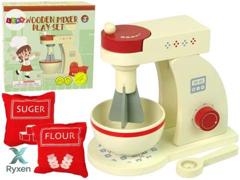 Drewniany Robot Kuchenny Mikser Akcesoria Kuchnia Dzieci LEAN TOYS