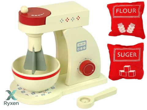 Drewniany Robot Kuchenny Mikser Akcesoria Kuchnia Dzieci LEAN TOYS