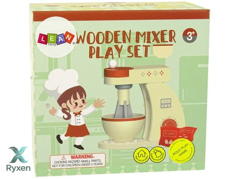 Drewniany Robot Kuchenny Mikser Akcesoria Kuchnia Dzieci LEAN TOYS