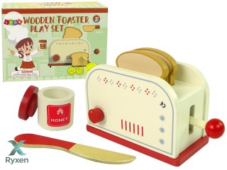 Drewniany Toster Akcesoria Śniadanie Kuchnia Dzieci LEAN TOYS