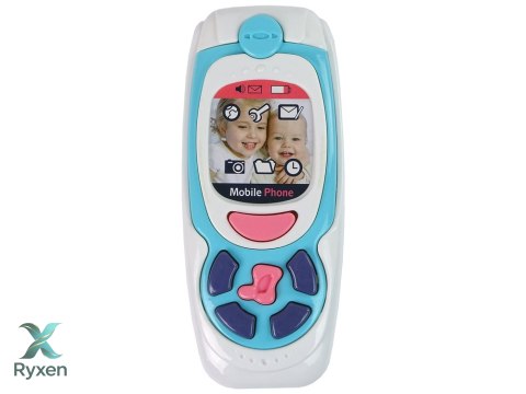Dziecięcy Edukacyjny Telefon Komórkowy Melodia Niebieski LEAN TOYS