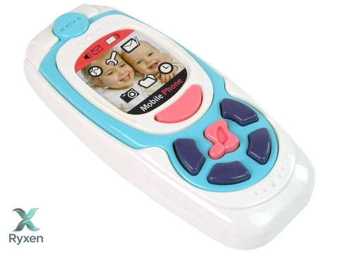 Dziecięcy Edukacyjny Telefon Komórkowy Melodia Niebieski LEAN TOYS