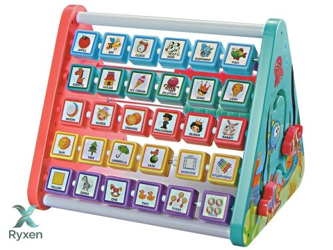 Edukacyjna Półka Trójkąt Liczydło Litery Przedmioty Zwierzęta LEAN TOYS